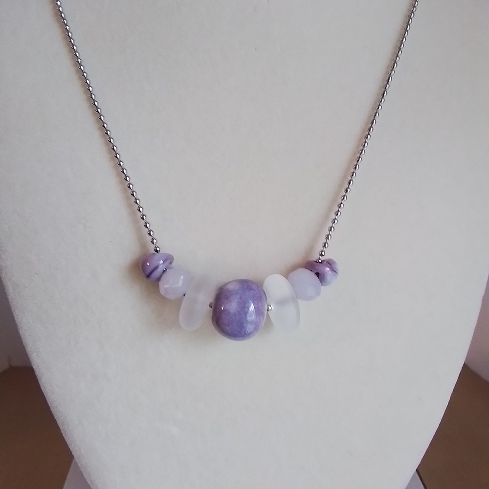 Beautiful Amethyst Beaded Necklace
